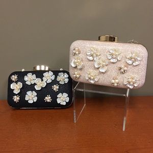 Floral & Glittery Convertible Clutch